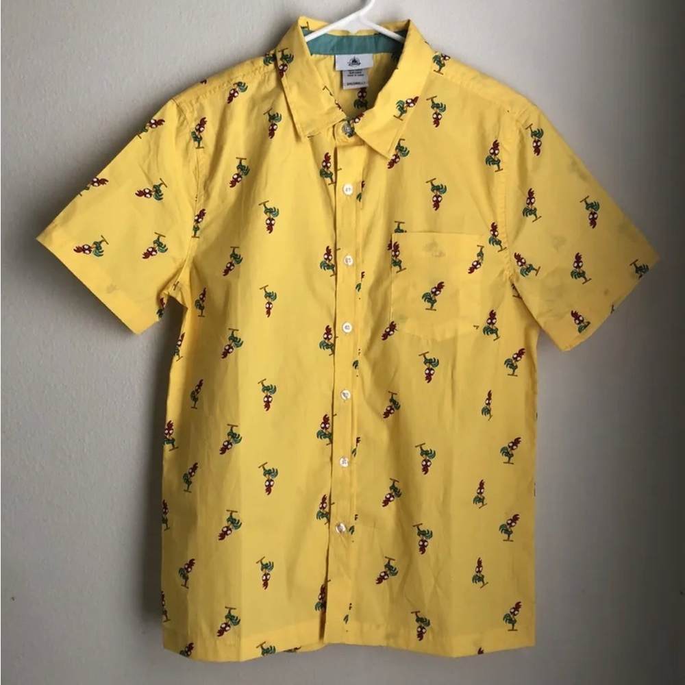 Disney Parks 2020 Moana Hei Hei Mens Small Button Up Camp Hawaiian Shirt